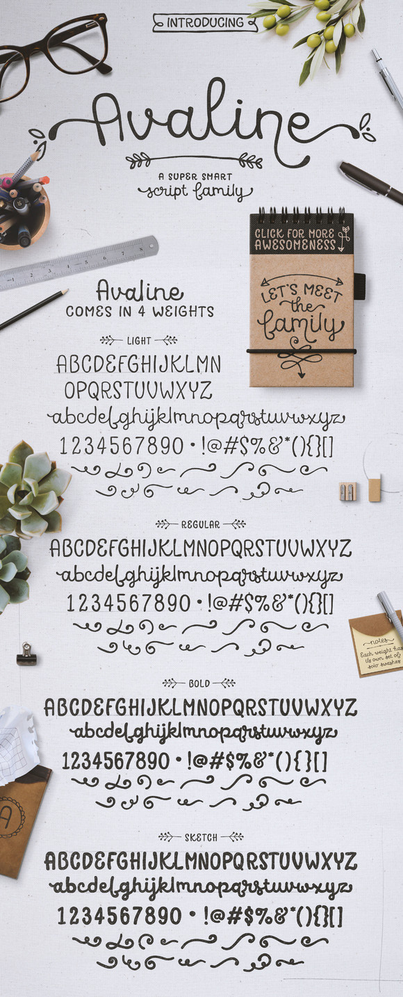 Download Avaline Extras – Versatile Free Script Font