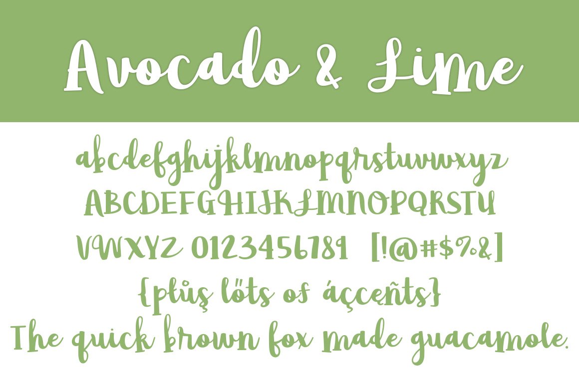 Download Avocado Lime Font for Free - Fresh & Playful