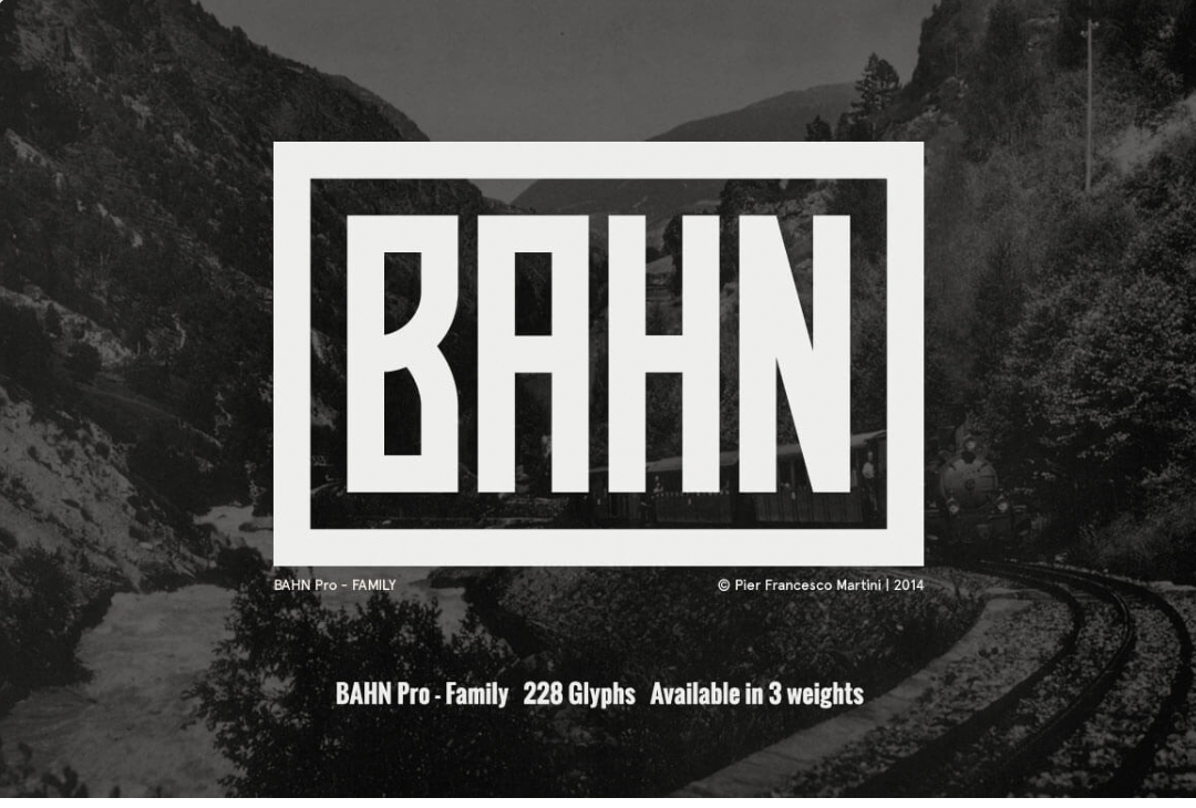 Download BAHN Pro Rough Family - Free Unique Typeface