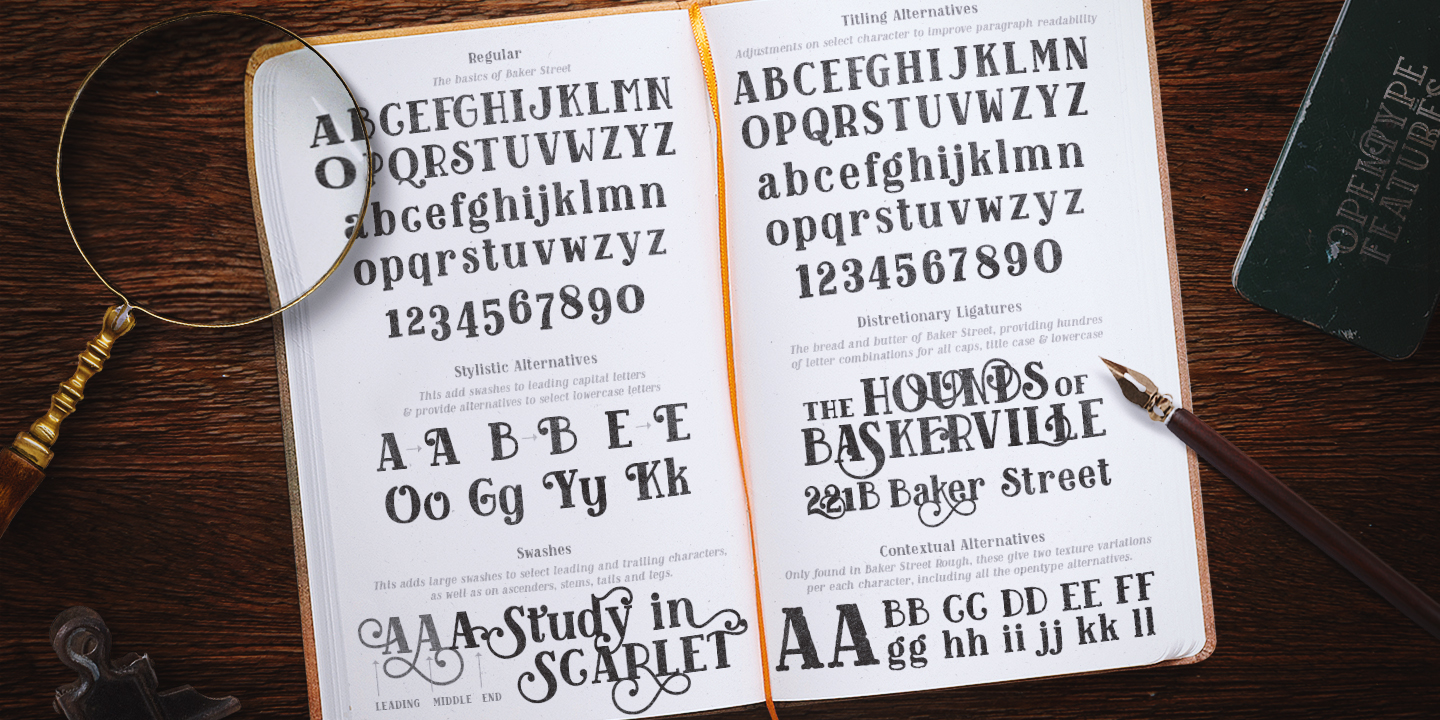 Download Baker Street Inline Font for Free - Retro Style