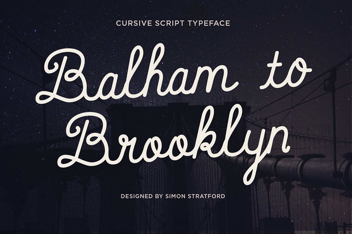 Скачайте Balham to Brooklyn PRO - современный шрифт для дизайна