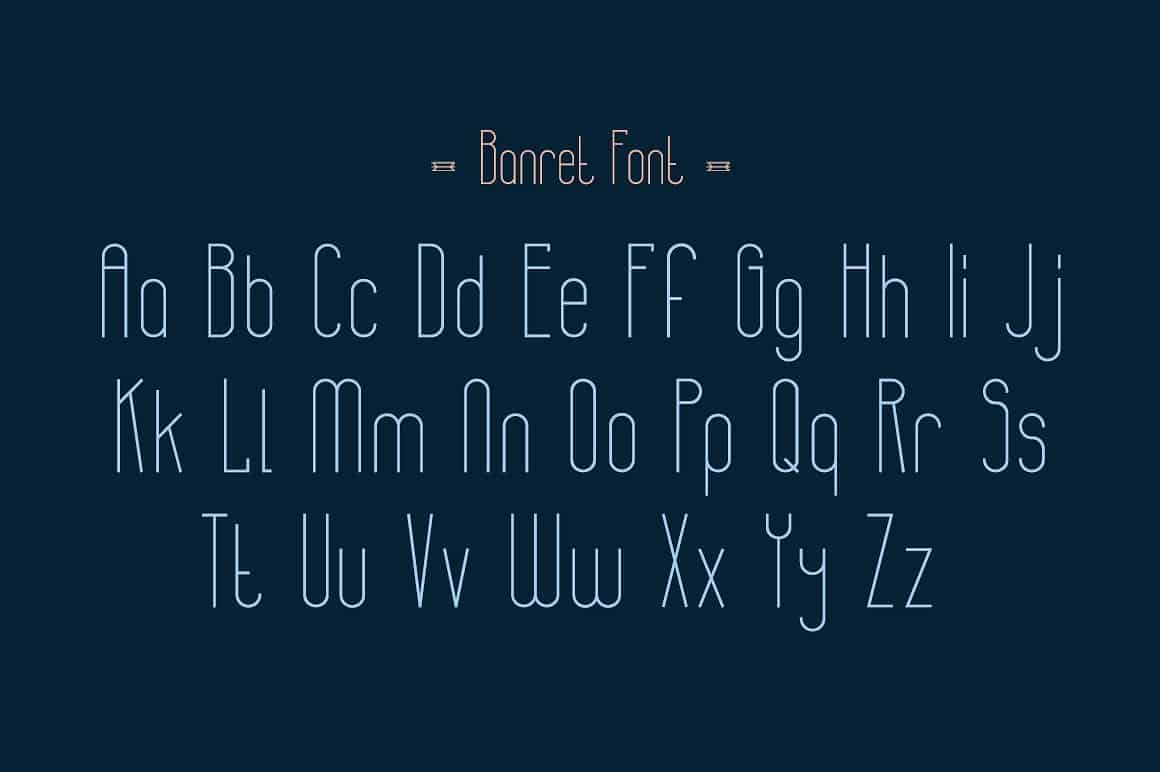 Скачайте бесплатно шрифт Banret - стильная современная типографика