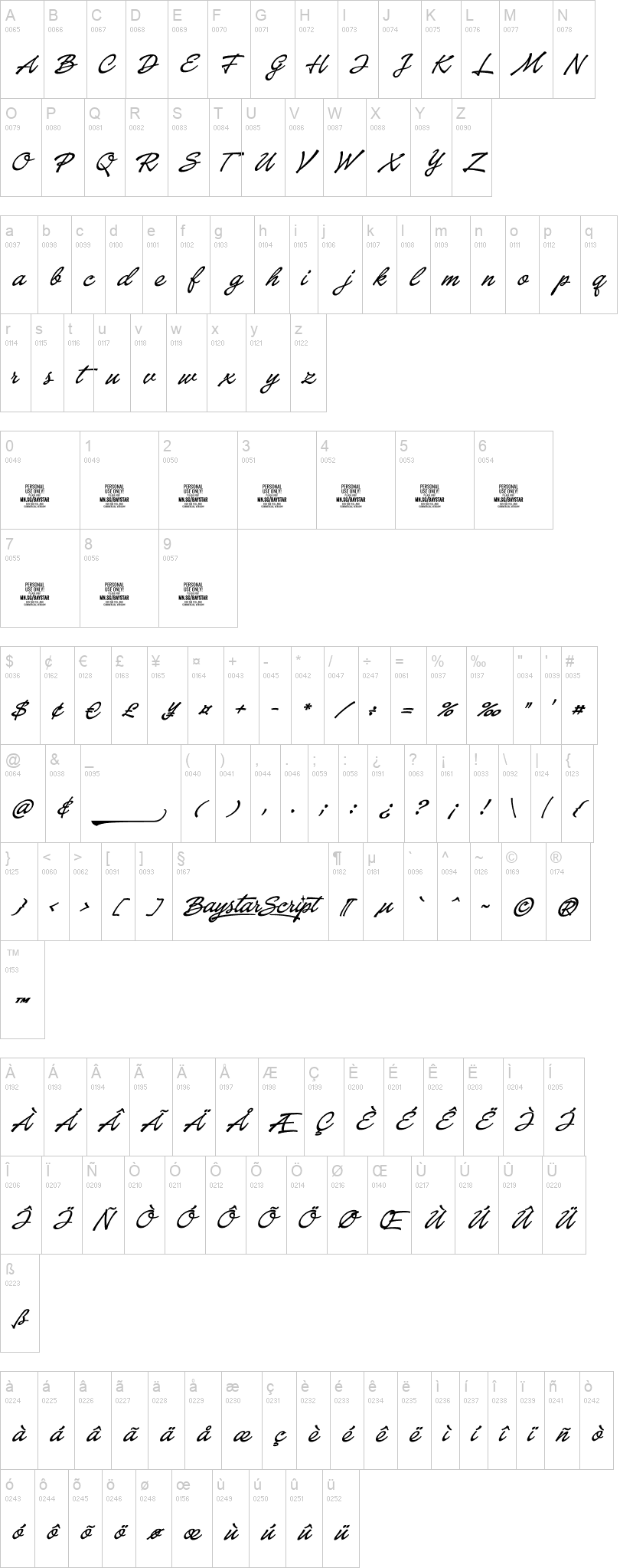 Скачайте бесплатно шрифт Baystar Script - стильный рукописный шрифт