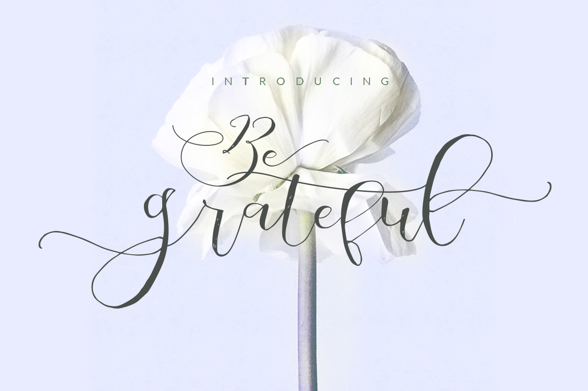 Be Grateful Script: Kostenlose, ansprechende Kalligrafieschrift