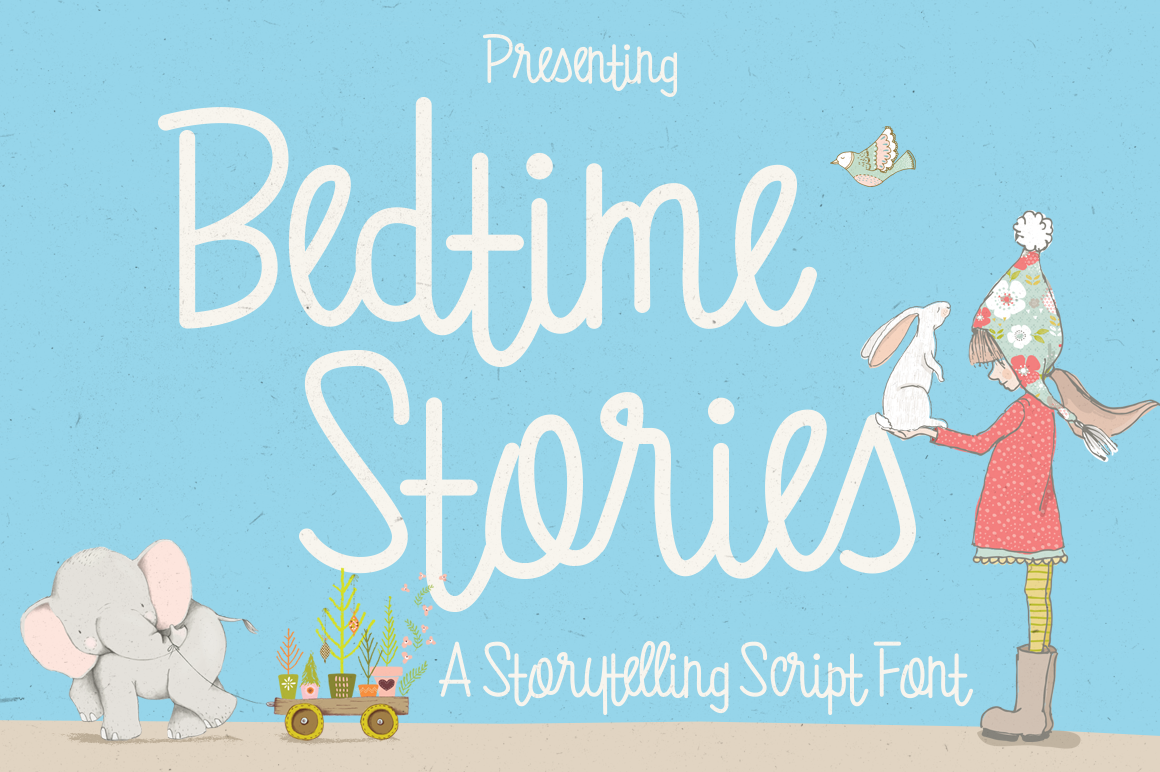 Download Bedtime Stories Font Free - Whimsical Typeface for Kids