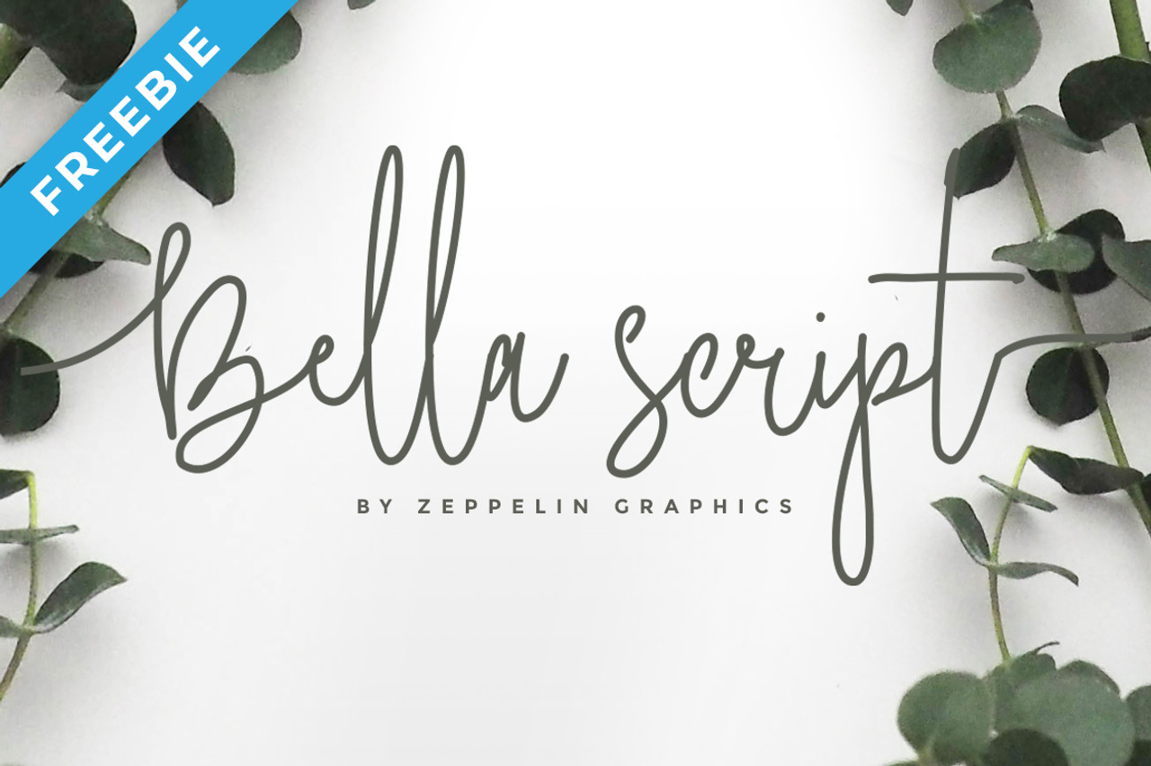 Скачайте шрифт Bella Script бесплатно - утонченный каллиграфический стиль