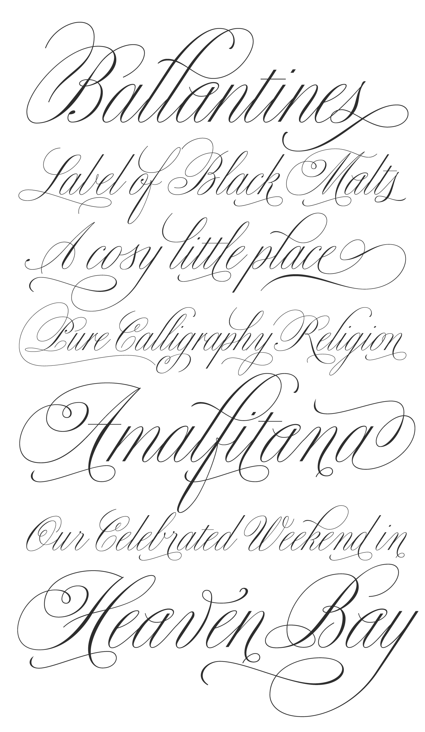 Téléchargez gratuitement Bellissima Script Pro - La police calligraphique raffinée