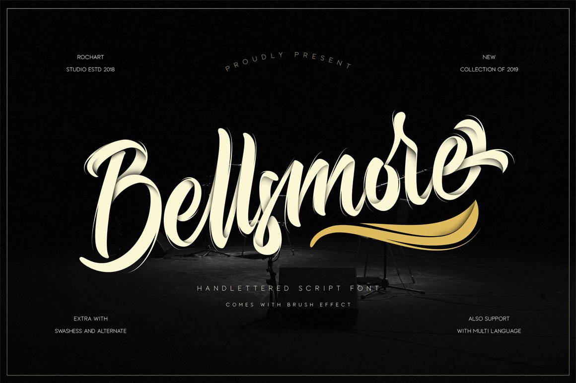 Laden Sie die Bellsmore Schriftart kostenlos herunter - Elegante Display-Schrift