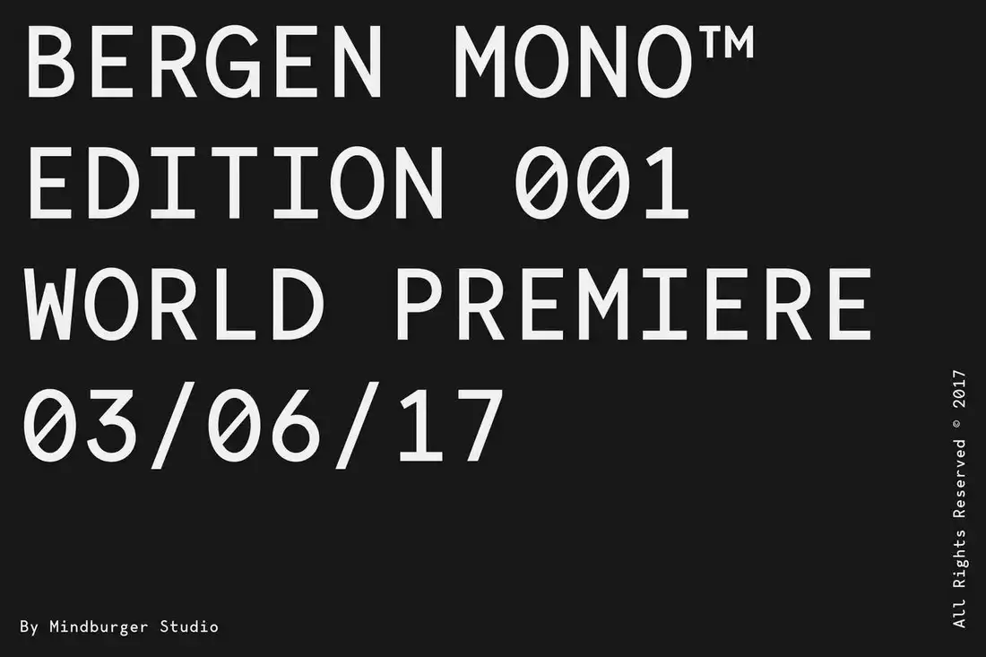 Download Bergen Mono Font Free - Sleek Mono Typeface