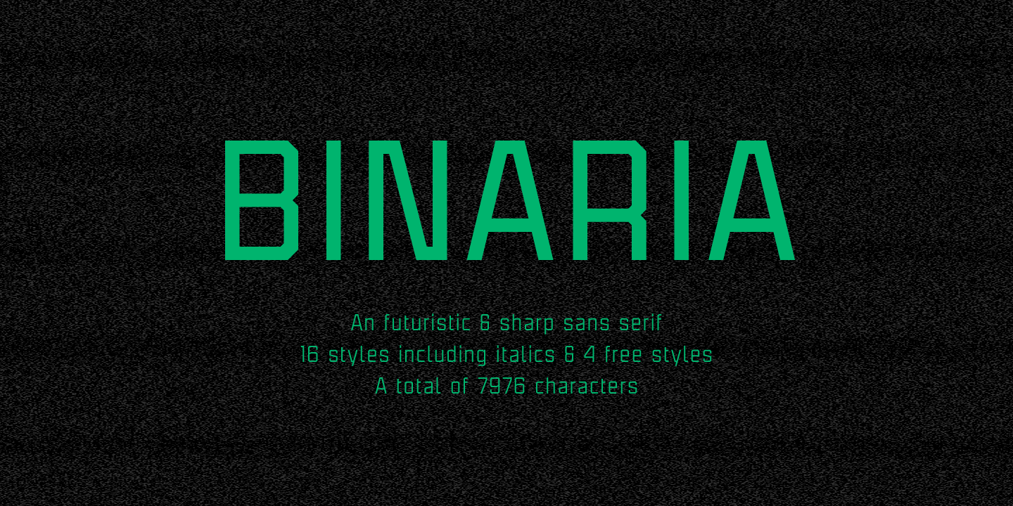 Download Binaria Font Free - Modern Geometric Style