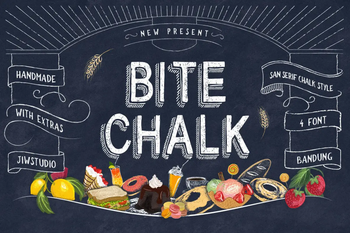 Download Bite Chalk Typeface for Free - Playful Handwritten Style