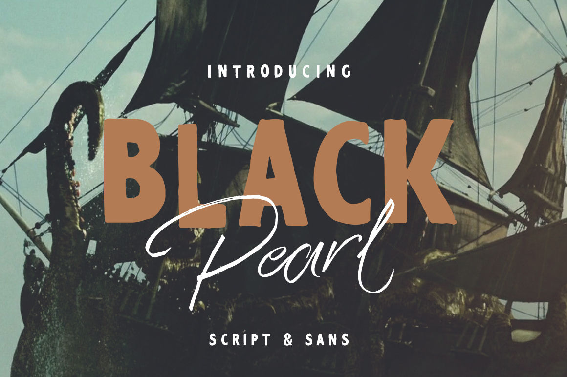 Laden Sie Black Pearl Duo Extras kostenlos herunter - Einzigartige Schriftart für kreative Designs