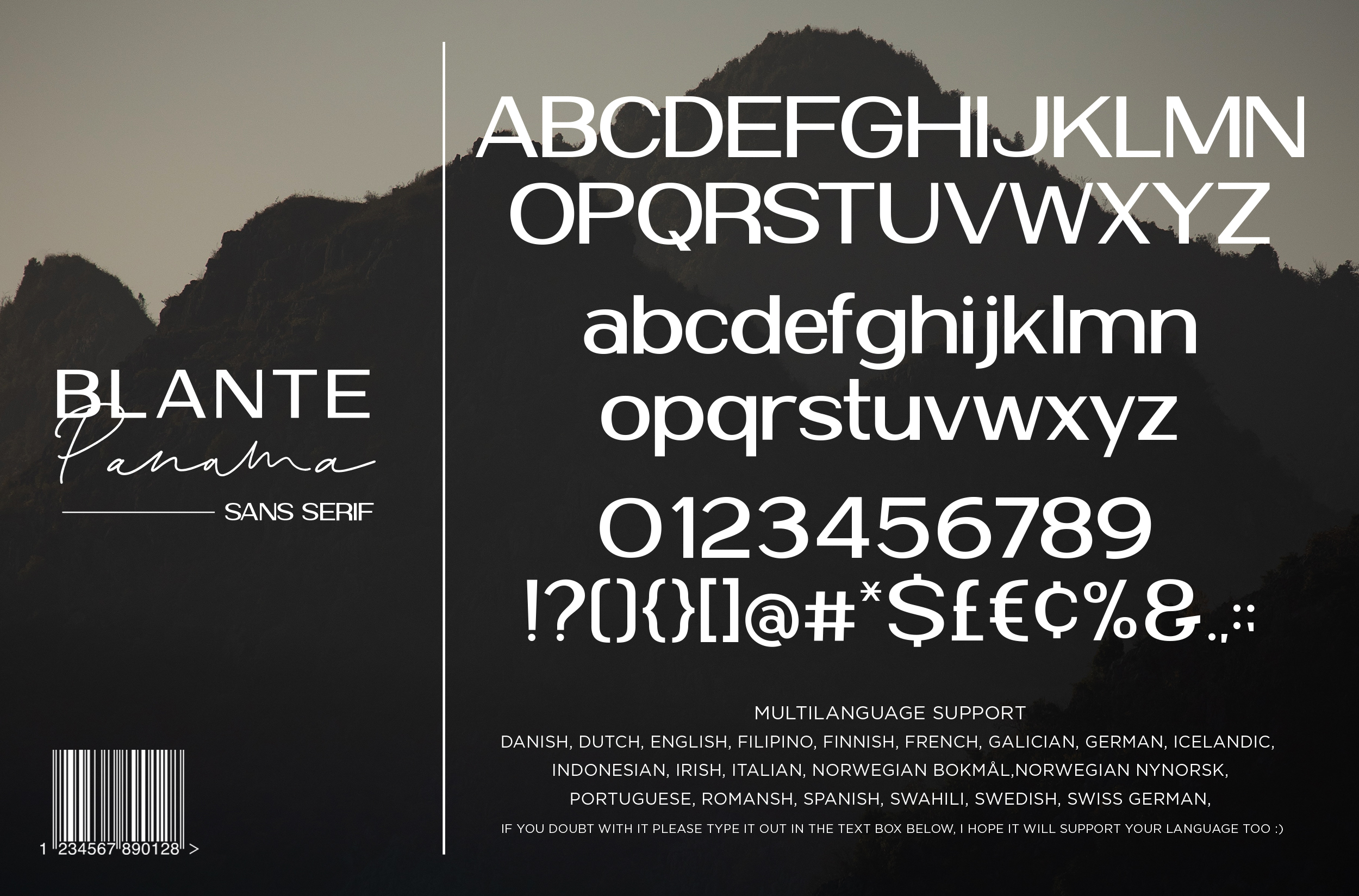 Download Blante Panama Font Free - Unique and Modern Style