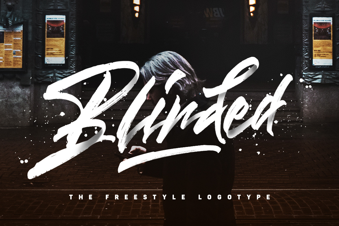 Download Blinded Freestyle Logotype Free - Unique Artistic Font