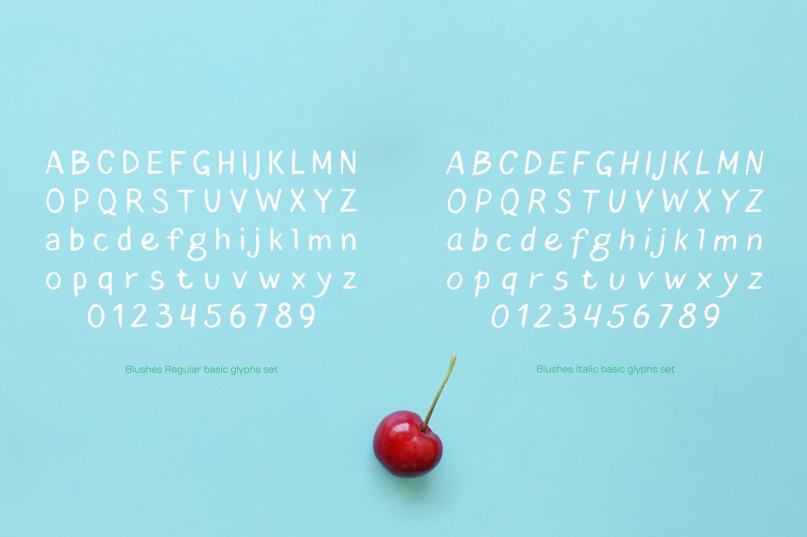 Free Download of Blushes Font - Regular & Italic Styles