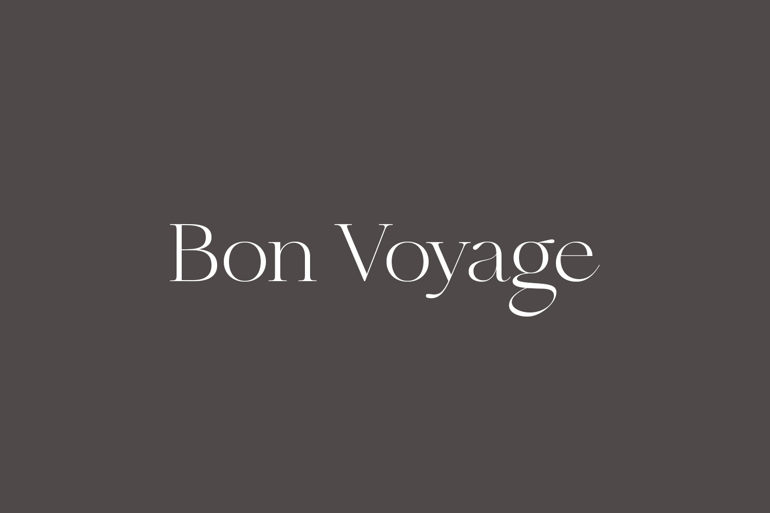 Download Bon Voyage Font Free - Stylish Travel-Inspired Typeface