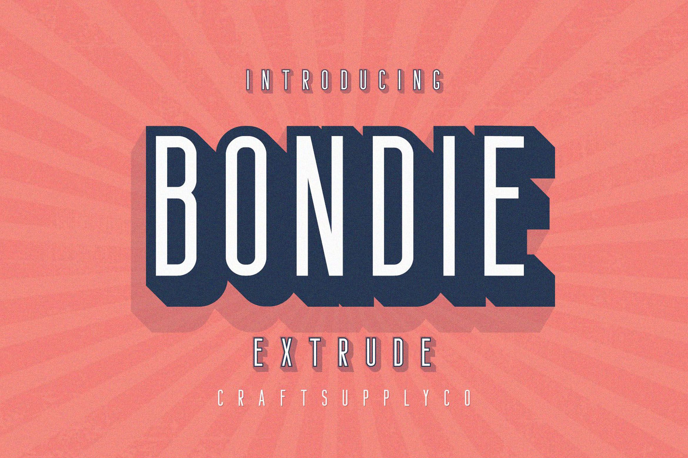 Download Bondie Extrude Font Free - Bold Artistic Style