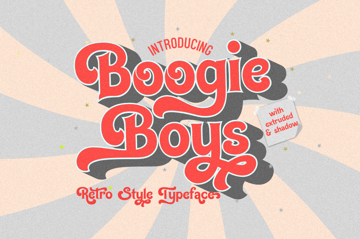 Download Boogie Boys Font Free - Fun Retro Display Type