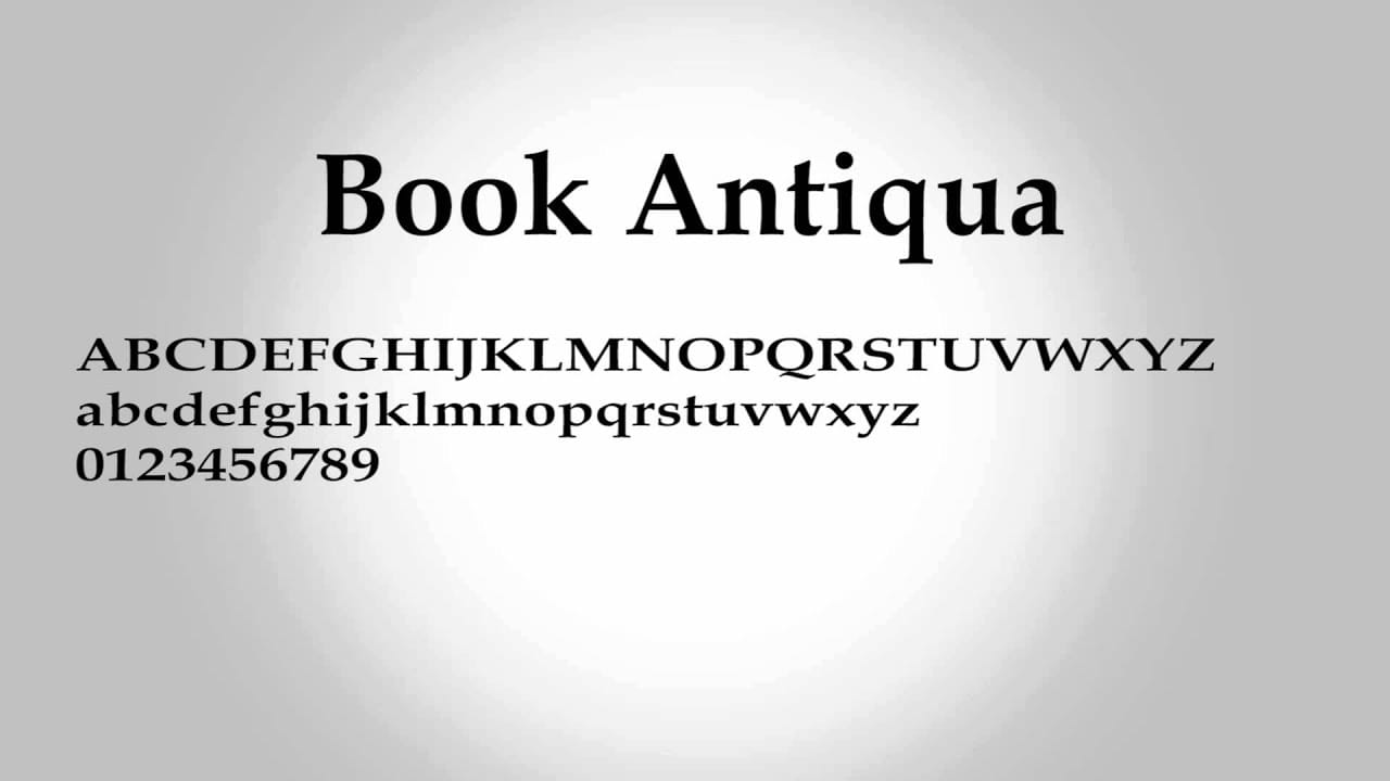 Скачайте бесплатно шрифт Book Antiqua - классический и элегантный