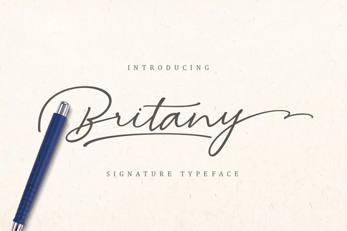 Download Britany Font Free - Stylish Decorative Typeface