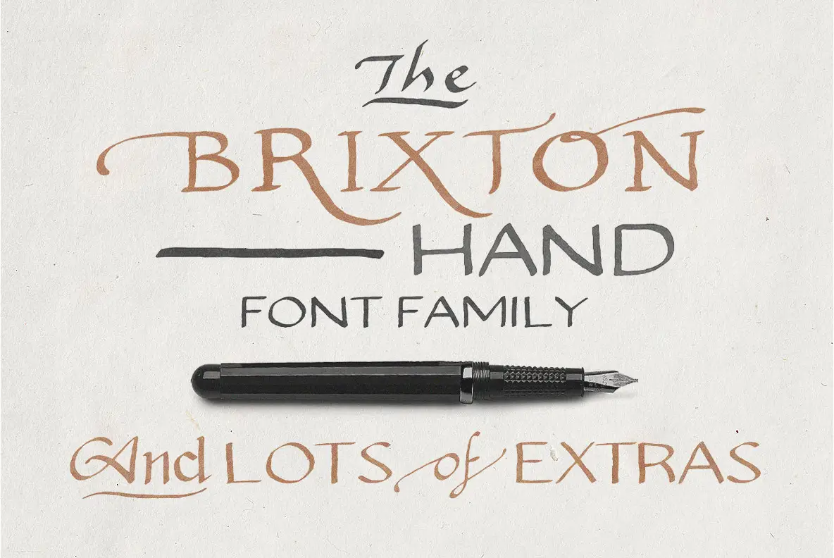 Скачайте бесплатно шрифт Brixton Hand Family - стильный рукописный шрифт