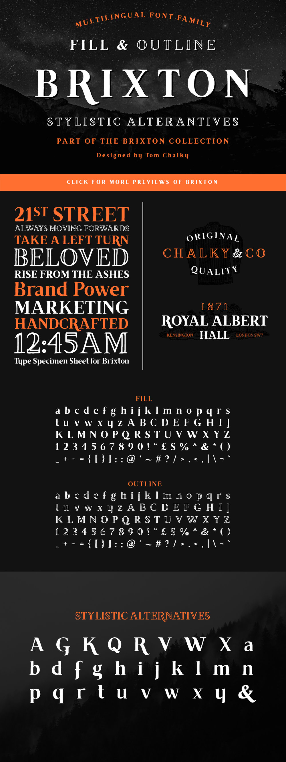 Download Brixton Sans Fill and Outline Font for Free