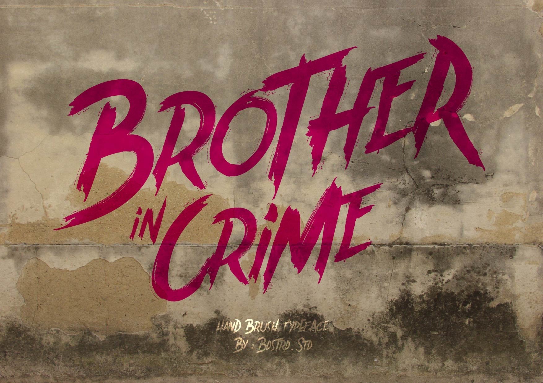 Laden Sie die Brother In Crime Schriftart kostenlos herunter - Stilvoll und Modern