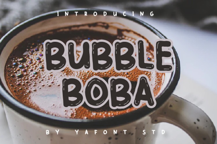 Скачайте бесплатно шрифт Bubble Boba - игривый и современный стиль