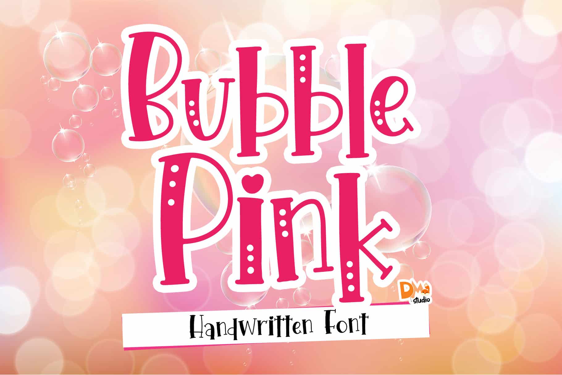 Скачайте шрифт Bubble Pink Font - веселый и игривый стиль