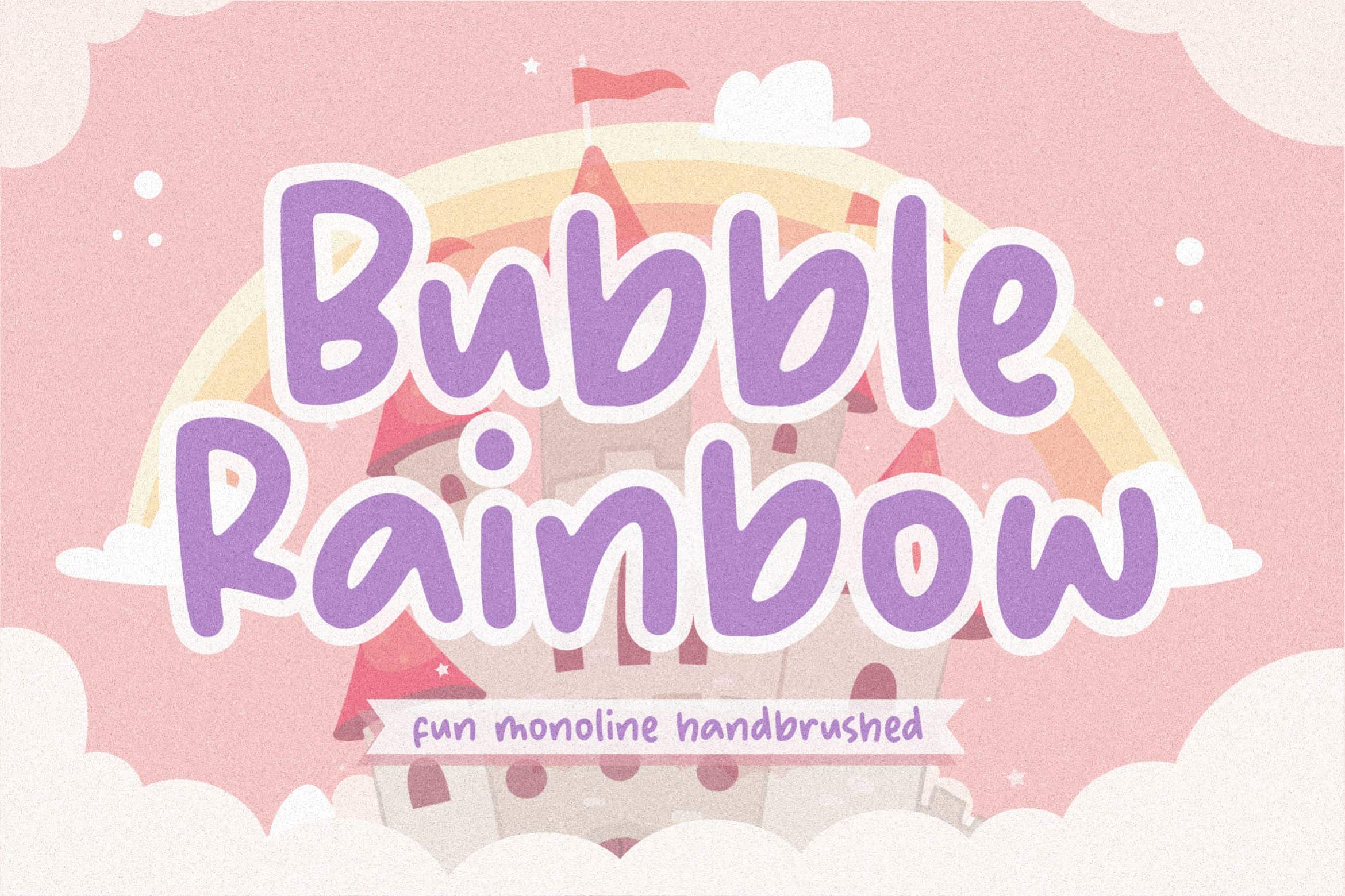 Скачайте бесплатно шрифт Bubble Rainbow - яркий и игривый стиль