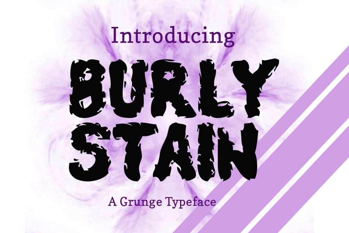 Free Burly Stain Font Download - Bold & Distinctive Style