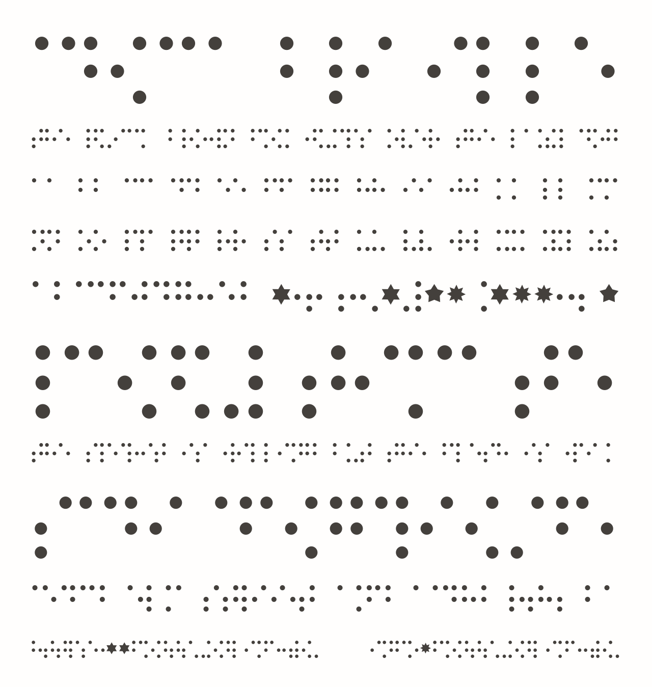 Скачайте бесплатно шрифт CHMC Braille - доступный шрифт для всех