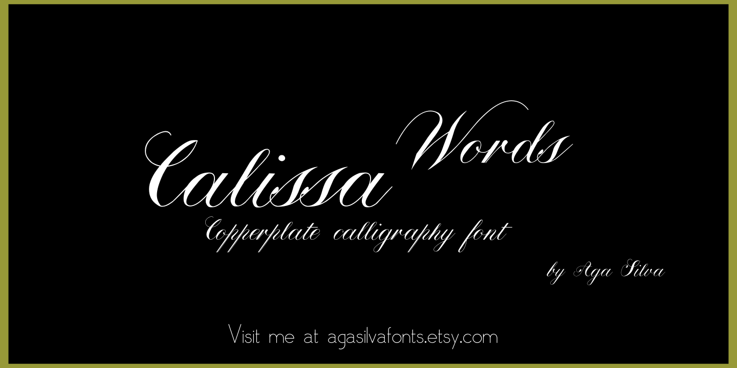 Kostenloser Download der Calissa Words Schriftart - Modern und Ausgefallen