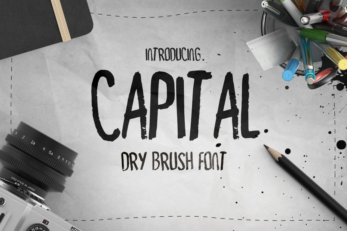 Скачайте бесплатно шрифт Capital Dry Brush - уникальный рукописный стиль