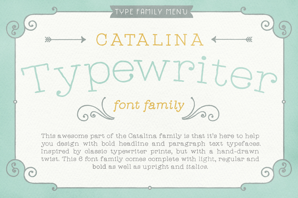 Download Catalina Typewriter Free - Vintage Typewriter Style Font