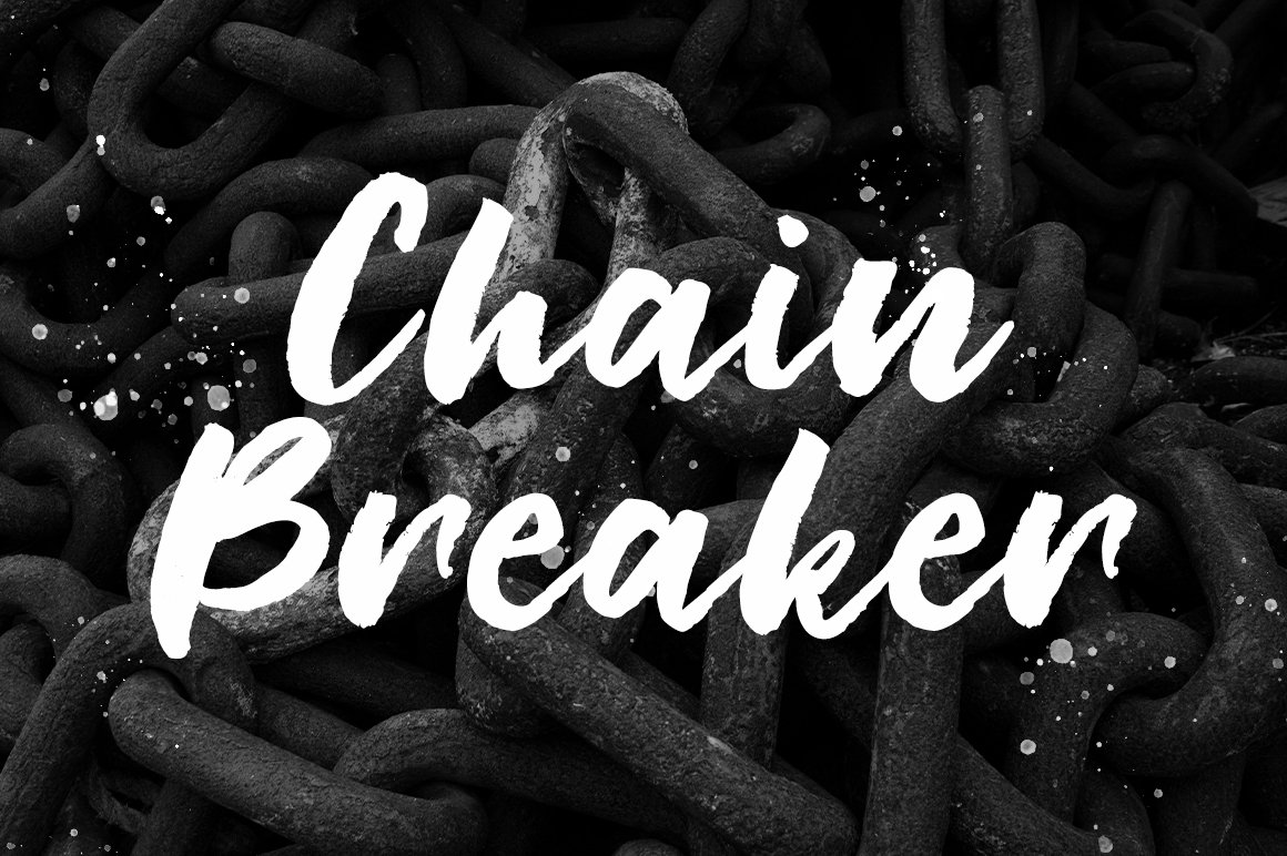 Entdecken Sie die Chain Breaker Schriftart - Kraftvoll und modern!