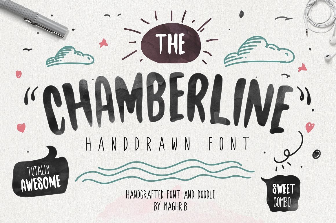 Laden Sie die Chamberline and Doodle vector kostenlos herunter - Verspielt und Kreativ