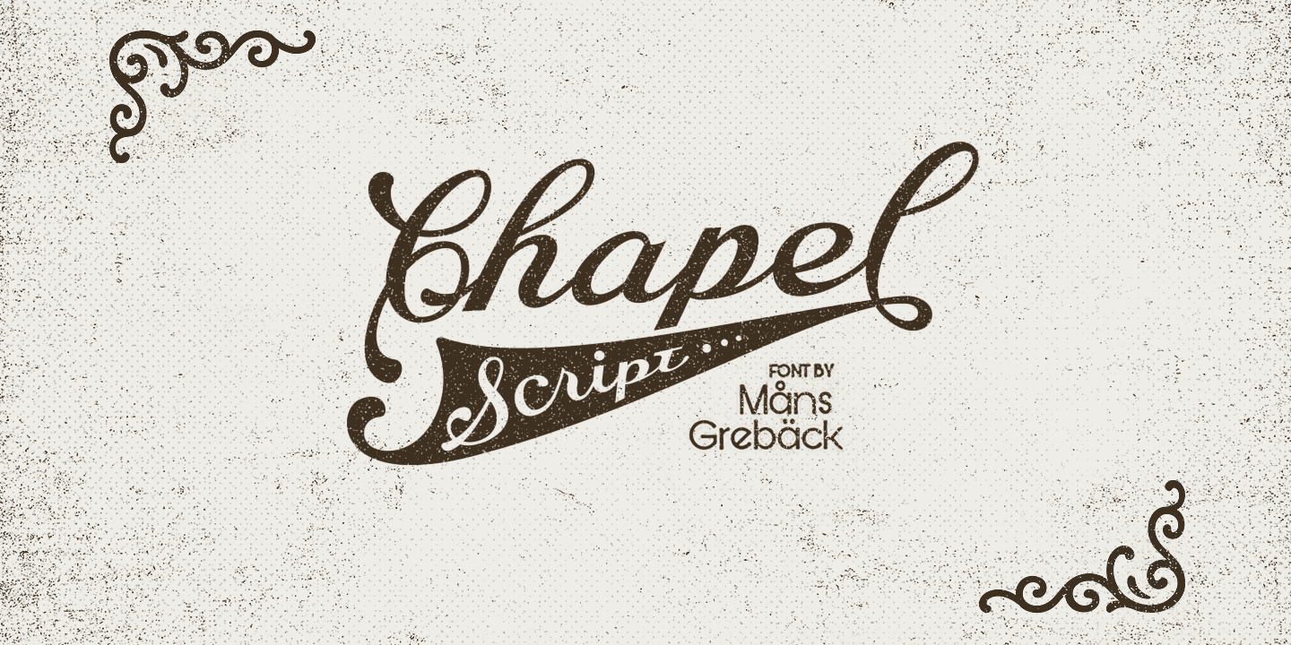 Скачайте бесплатно шрифт Chapel Script - утонченный каллиграфический стиль