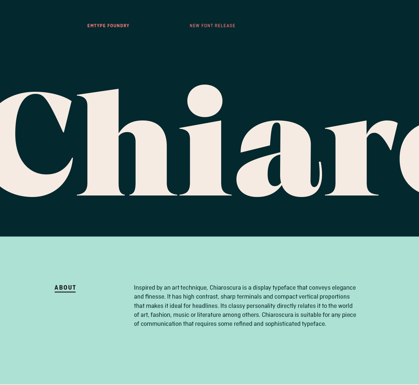 Download Chiaroscuro Font Free - Striking Contrast Style