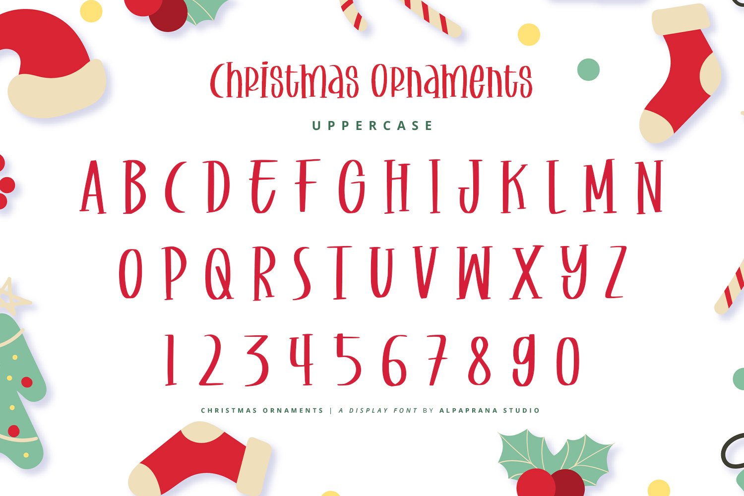 Download Christmas Ornaments Font Free - Festive Decor Style