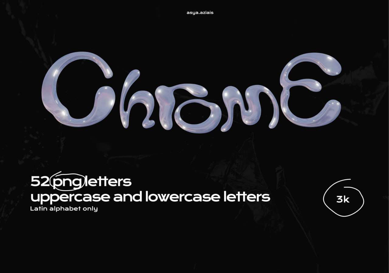 Download Chrome Alphabet by Asha - Modern Display Font Free