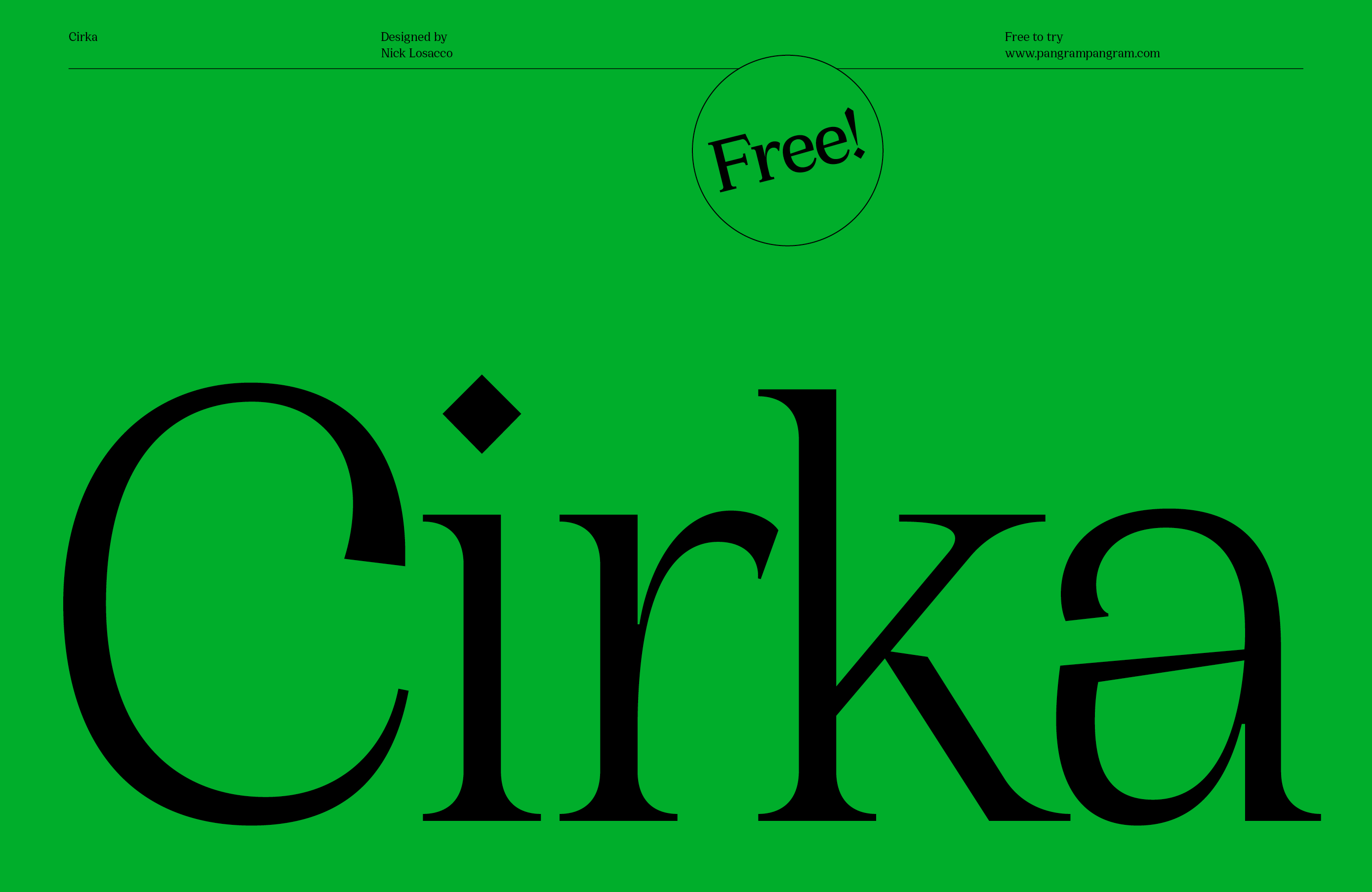 Download Cirka Font for Free - Stylish & Versatile Type