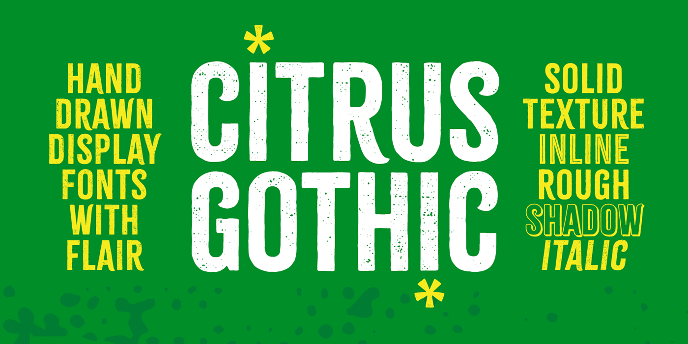 Laden Sie die Citrus Gothic Family kostenlos herunter - Vielseitige Schriftart für moderne Designs