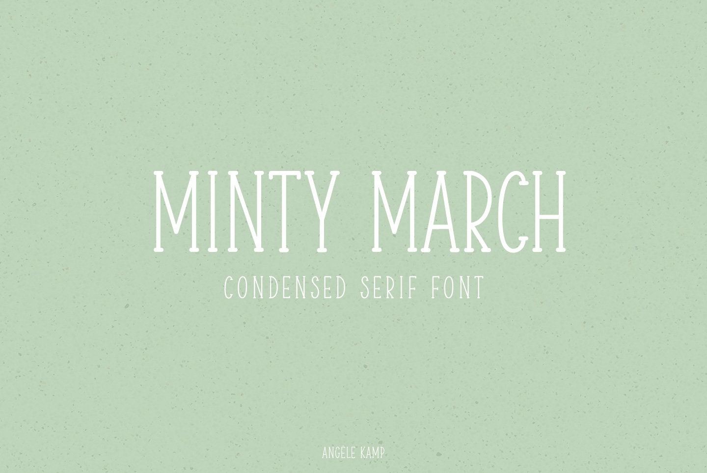 Laden Sie die Condensed Serif Minty March kostenlos herunter - Stilvolle Schriftart für modernes Design