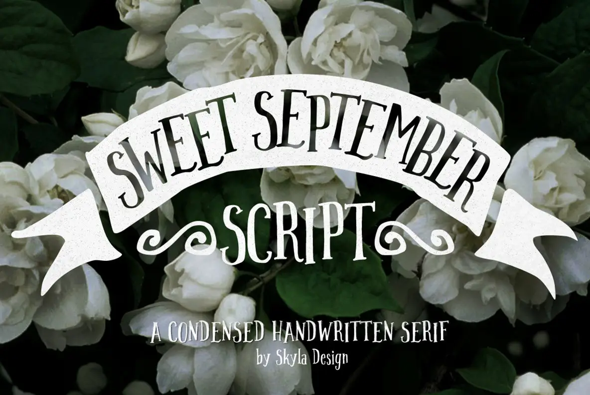 Скачайте бесплатно Condensed Serif Sweet September – уникальный шрифт для вашего творчества