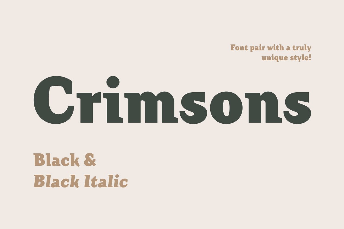 Скачайте бесплатно шрифт CrimsonsBlack Black Italic - стильный курсив