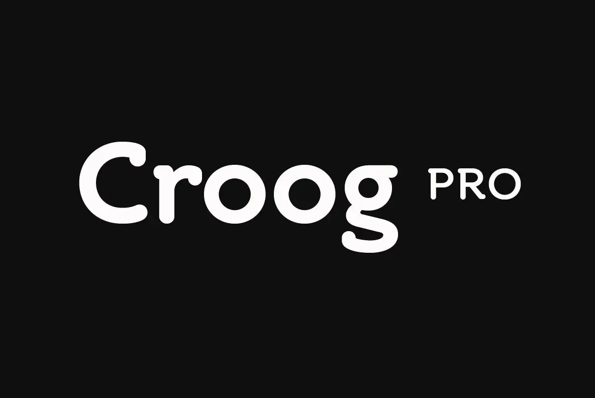 Laden Sie die Croog Pro Schriftart kostenlos herunter - Modern & Vielseitig