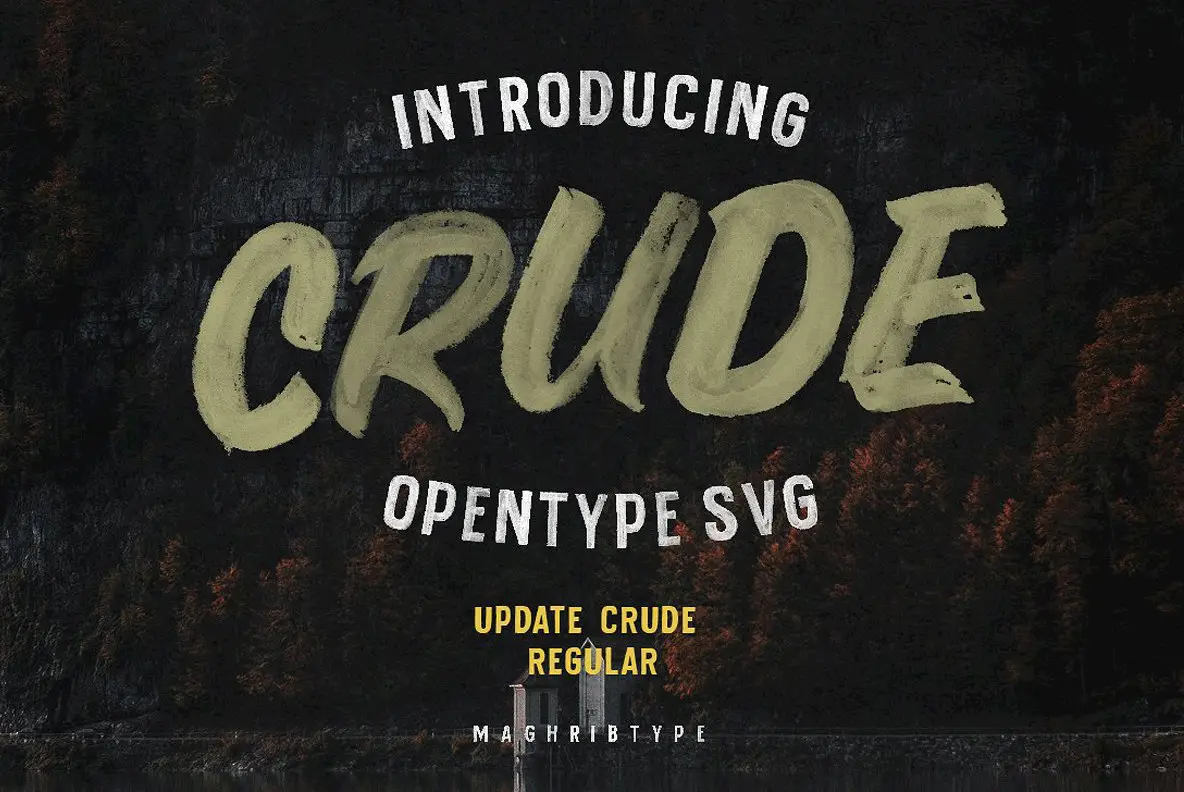 Download Crude Open Type SVG Font - Bold & Creative Style