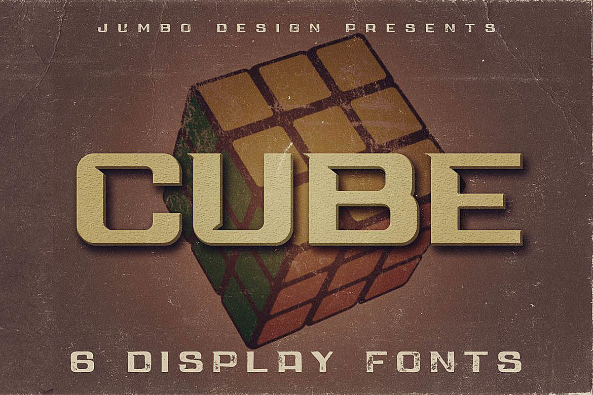 Laden Sie die Cube Display Schriftart kostenlos herunter - Modern und Geometrisch