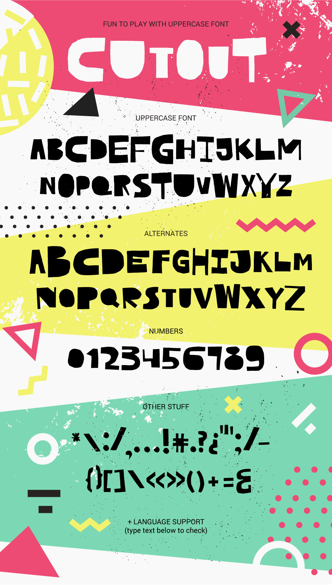 Cutout Bold Uppercase - Kostenlose Schrift für markante Designs